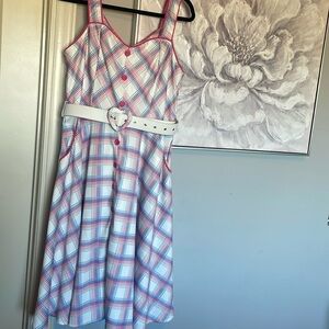 Voodoo Vixen Pastel Plaid Sleeveless Dress Sz XXL, US 16